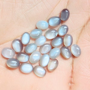 Natural AAA Grey Moonstone Oval Shape Cabochon Gemstone2x3 3x4 3x5 4x6 5x7 6x8 7x9 8x10 9x11 10x12 10x14 12x14 12x16 13x18 15x20 MM Size Cab
