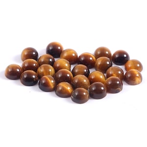 Natural Tiger Eye Round Shape Cabochons Gemstones 2MM 2.50MM 3MM 4MM 5MM 6MM 7MM 8MM 9MM 10MM 11MM 12MM 13MM 14MM 15MM Size. Price Per Piece