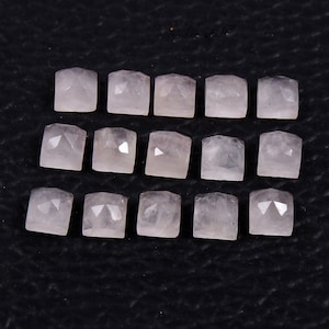 Natural Rose Quartz Square Shape Rosecut Cabochon Gemstone 2MM 2.50MM 3MM 4MM 5MM 6MM 7MM 8MM 9MM 10MM 11MM 12MM 13MM 14MM 15MM Size. Cut
