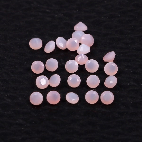 AAA Pink Opal Round Shape Faceted Gemstone 1.50MM 2MM 2.50MM 3MM 4MM 5MM 6MM 7MM 8MM 9MM 10MM 11MM 12MM 13MM 14MM 15MM Size. Opal Round Cut