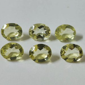 Natural AAA Lemon Quartz Oval Shape Faceted Gemstone 2x3 3x4 3x5 4x6 5x7 6x8 7x9 8x10 9x11 10x12 10x14 12x14 12x16 13x18 15x20 MM Size. Cut