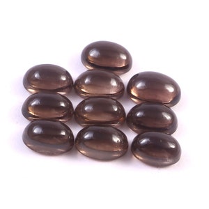 Natural AAA Smoky Quartz Oval Shape Cabochons Gemstone 2x4 2.50x5 3x5 4x6 5x7 6x8 7x9 8x10 9x11 10x12 10x14 12x14 12x16 13x18 15x20 MM Size.