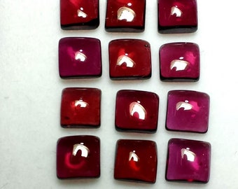 Cabochons de forme carrée en grenat naturel AAA, pierres précieuses. 2 MM 2,50 MM 3 MM 4 MM 5 MM 6 MM 7 MM 8 MM 9 MM 10 MM 11 MM 12 MM 13 MM 14 MM 15 MM Taille. Grenat