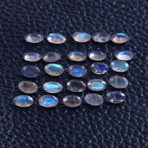 Natural Blue Labradorite Oval Shape Faceted Gemstone 2x4 2.50x5 3x5 4x6 5x7 6x8 7x9 8x10 9x11 10x12 10x14 12x14 12x16 13x18 15x20 MM Size.