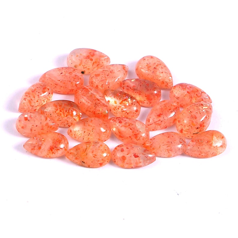 Sunstone Teardrop Shape Cabochons Gemstones 2x3,3x4,3x5,4x5,4x6,5x7,5x8,6x9,7x10,7x11,8x12,9x13,10x15,12x16MM Size Sunstone Teardrop Cabs.