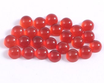Cabujones redondos de ónix rojo. Piedras preciosas de 2 mm, 2,50 mm, 3 mm, 4 mm, 5 mm, 6 mm, 7 mm, 8 mm, 9 mm, 10 mm, 11 mm, 12 mm, 13 mm, 14 mm y 15 mm. Tamaño: Cabujón redondo de ónix rojo.