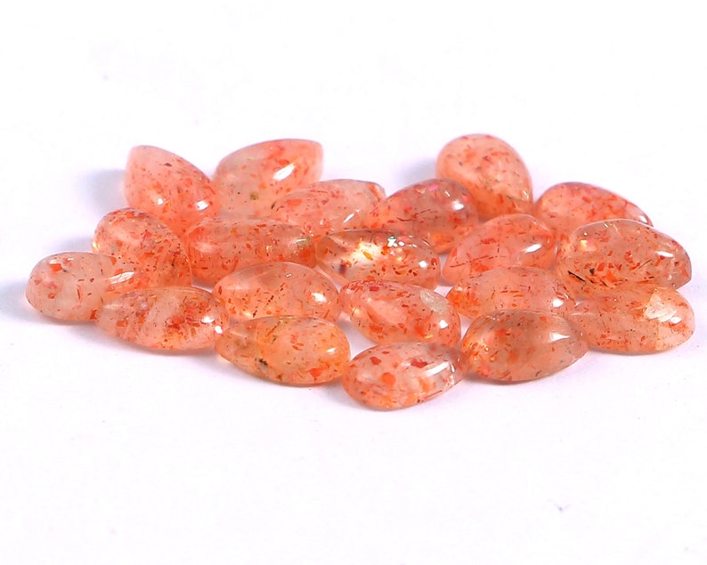Sunstone Teardrop Shape Cabochons Gemstones 2x3,3x4,3x5,4x5,4x6,5x7,5x8,6x9,7x10,7x11,8x12,9x13,10x15,12x16MM Size Sunstone Teardrop Cabs.