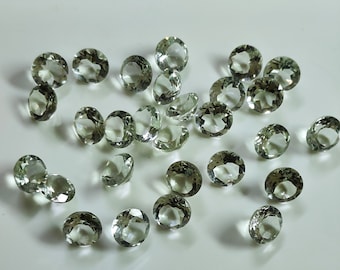 Natürliche Grün Amethyst Runde Form facettierte Edelstein 3 MM 4 MM 5 MM 6 MM 7 MM 8 MM 9 MM 10 MM 11 MM 12 MM 13 MM 14 MM 15 MM Grösse. Prasiolith Rundschliff Edelstein