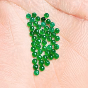 AAA Green Jade Round Shape Cabochons Gemstones 2MM 2.50MM 3MM 4MM 5MM 6MM 7MM 8MM 9MM 10MM 11MM 12MM 13MM 14MM 15MM Size. Green Jade Cab Lot