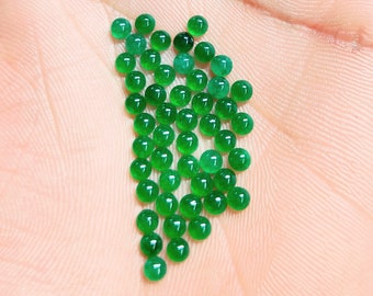 AAA grüne Jade runde Form Cabochons Edelsteine 2 MM 2,50 MM 3 MM 4 MM 5 MM 6 MM 7 MM 8 MM 9 MM 10 MM 11 MM 12 MM 13 MM 14 MM 15 MM Größe. Grünes Jade Cab Lot