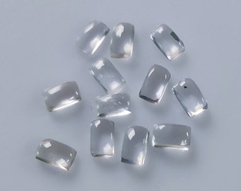 Natural Crystal Quartz Rectangle / Baguette Shape Cabochon 2x3 3x4 3x5 4x6 5x7 6x8 7x9 8x10 9x11 10x12 10x14 12x14 12x16 13x18 15x20 MM Size