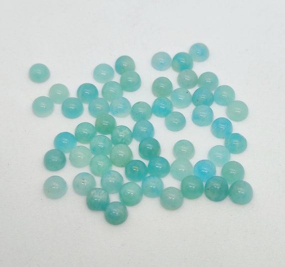 Natural AAA Excellent Quality Amazonite Round Shape Cabochon 1.5 2 2.5 3 4 5 6 7 8 9 10 11 12 13 14 15 MM Size Amazonite Round Cab Lot