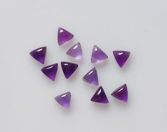 Natural AAA Excellent Quality Amethyst Triangle Shape Cabochon 3MM 4MM 5MM 6MM 7MM 8MM 9MM 10MM 11MM 12MM 13MM 14MM 15MM Size Amethyst Cab