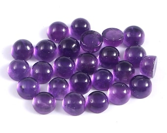 Natural AAA Excellent Quality Purple Amethyst Round Shape Cabochon Gemstone 15MM Size. 15MM Round Cab, Top Quality Amethyst 15MM Round Lot