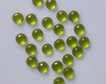AAA Ausgezeichnete Qualität Grün Peridot Quarz Runde Form Cabochon 1,5 2 2,5 3 4 5 6 7 8 9 10 11 12 13 14 15 MM Größe Peridot Quarz Runde Cab