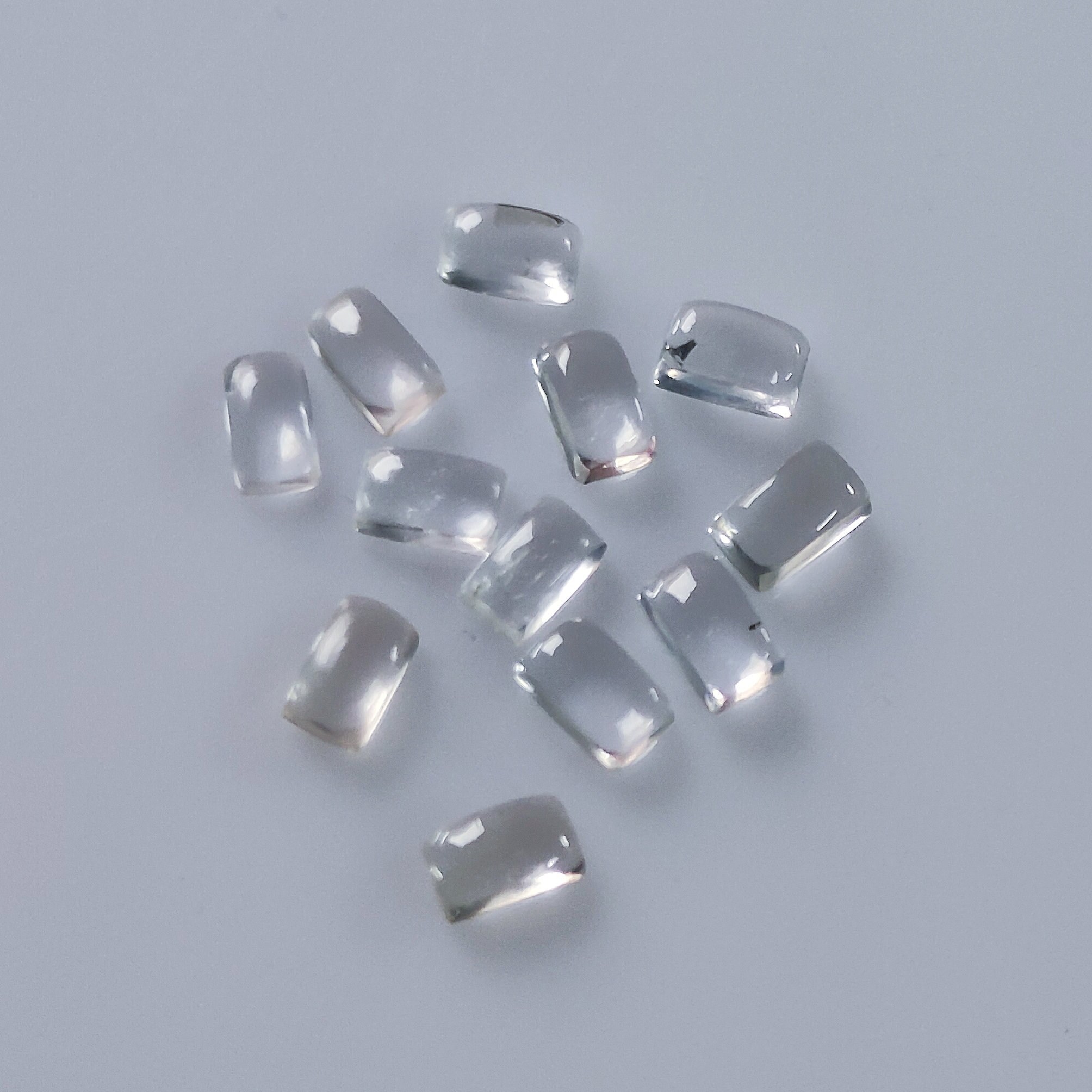 Natural Crystal Quartz Rectangle / Baguette Shape Cabochon 2x3 3x4 3x5 ...