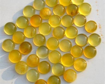 AAA Yellow Chalcedony Round Shape Cabochon Gemstone 2MM 2.50MM 3MM 4MM 5MM 6MM 7MM 8MM 9MM 10MM 11MM 12MM 13MM 14MM 15MM Size. Round Cab Gem