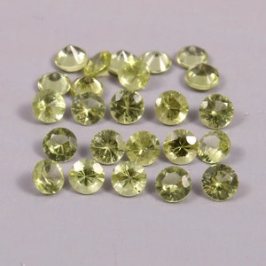 Natural AAA Excellent Quality Peridot Round Shape Faceted Gemstones 1 MM Size, Peridot 1 MM Round Cut, Peridot Round Cut Lot, Peridot Cut
