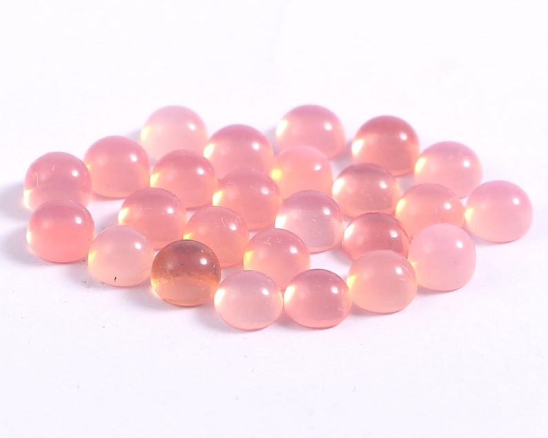 AAA Pink Opal Round Shape Cabochons Gemstones 2MM 2.50MM 3MM 4MM 5MM 6MM 7MM 8MM 9MM 10MM 11MM 12MM 13MM 14MM 15MM Size. Pink Opal Round Cab image 2