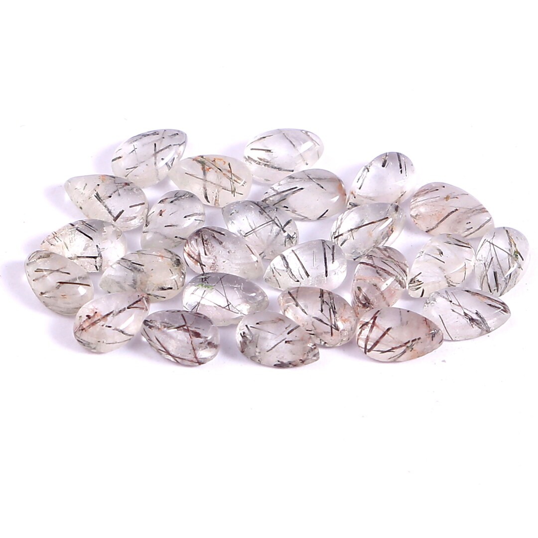 Black Rutile Teardrop Shape Cabochons Gemstone 2x3 3x4 3x5 4x5 4x6 5x6 ...