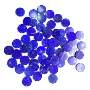 Natural Lapis Lazuli Coin Shape Both Side Flat Gemstone 3MM 4MM 5MM 6MM 7MM 8MM 9MM 10MM 11MM 12MM 13MM 14MM 15MM Size. Lapis Lazuli Button