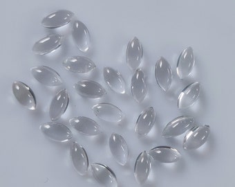 Naturalny kryształ kwarcu AAA w kształcie markizy, kaboszon, kamień szlachetny 2 x 4 mm, 2,5 x 5 mm, 3 x 6 mm, 4 x 8 mm, 5 x 10, 6 x 12, 7 x 14, 8 x 16, 9 x 18, 10 x 20 Rozmiar kryształu markizy