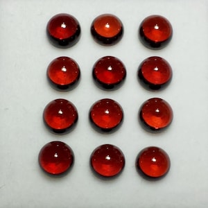 Natural AAA Excellent Quality Red Garnet Round Shape Cabochon Gemstone 6MM Size. 6MM Round Cab, Top Quality Red Garnet 6MM Round Red Garnet