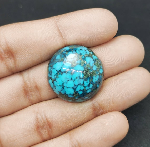 魅力の Natural AAA Excellent Quality Tibetan Turquoise 23MM Round トルコ石