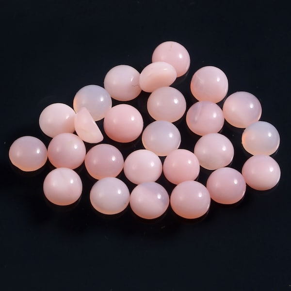 Pink Opal Round Shape Cabochons Gemstones 2MM 2.50MM 3MM 4MM 5MM 6MM 7MM 8MM 9MM 10MM 11MM 12MM 13MM 14MM 15MM MM Size. Pink Opal Cabochon.