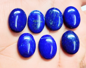 Natural AAA Lapis Lazuli Oval Shape Cabochon Gemstone 2x4 2.50x5 3x5 4x6 5x7 6x8 7x9 8x10 9x11 10x12 10x14 12x14 12x16 13x18 15x20 MM Size.