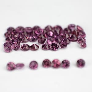 Natural AAA Excellent Quality Pink Rhodolite Garnet Round Shape Faceted Gemstone 1MM Size. Rhodolite 1MM Round Cut, 1MM Round Cut Rhodolite