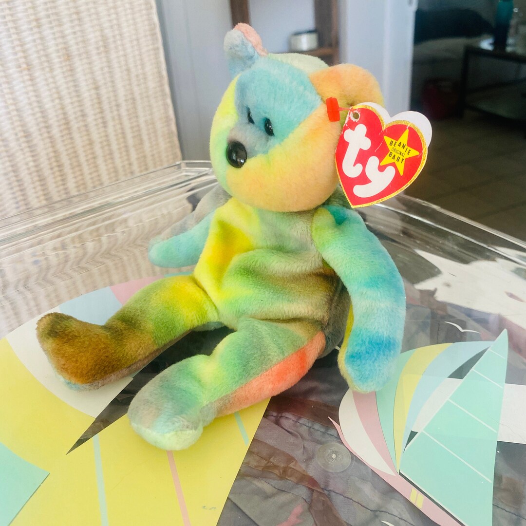 Authentic Vintage Retired 1993 TY Beanie Baby Bear Garcia style