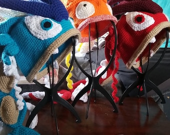 TYLKO WZÓR NA SZYDEŁKO - Czapka Gyarados i Magikarp