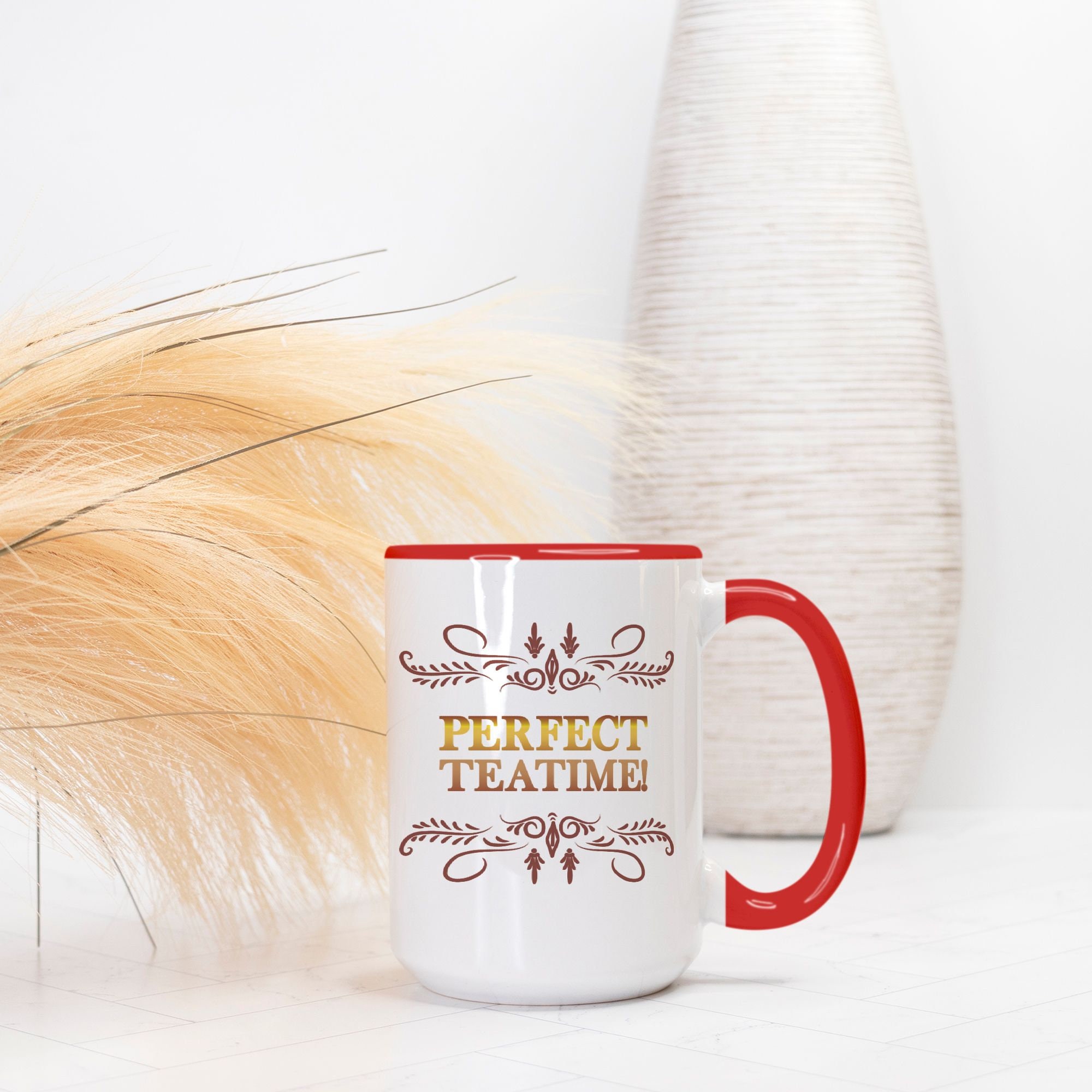 Perfect Teatime Fire Emblem Three Houses Inspired Mug, Two Toned Red