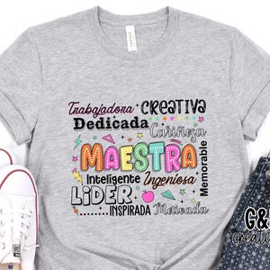 Preppy Maestra Tshirt, Spanish Teacher, Back To School, Regreso a Clase, Maestra Back To School, Teacher Life, Teacher Appreciation