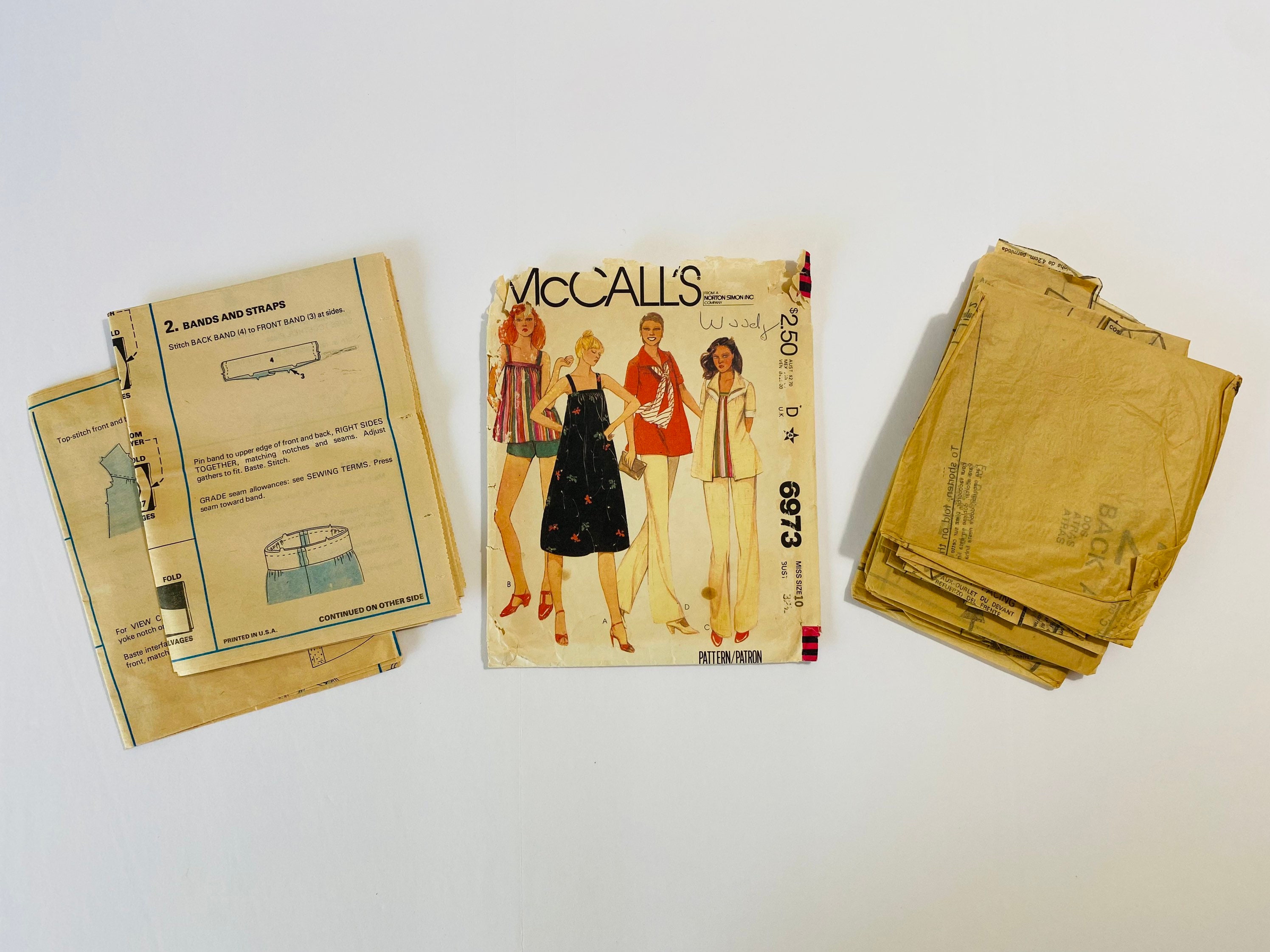 Mccall's 6973 bust 32.5 vintage 1970s Sewing - Etsy