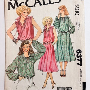 Mccall's 6377 bust 31.5 vintage 1970s Sewing Pattern 1978 70s Sewing ...