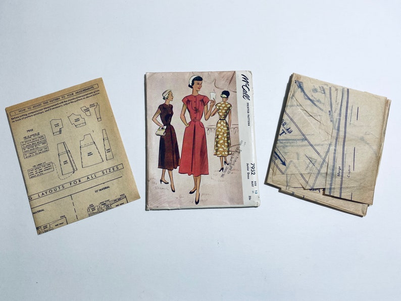 Mccall 7952 bust 31 RARE Vintage 1950s Sewing - Etsy