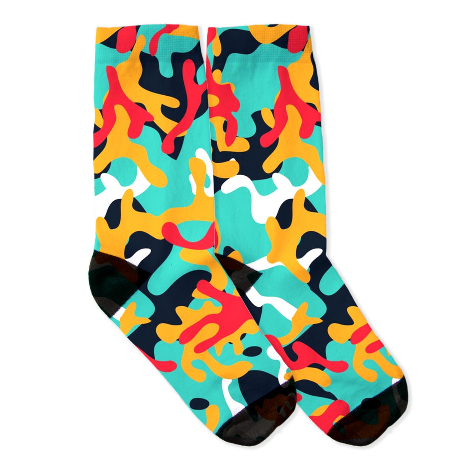 Ultra Color Camouflage Socks Cyber Punk Socks. | Etsy