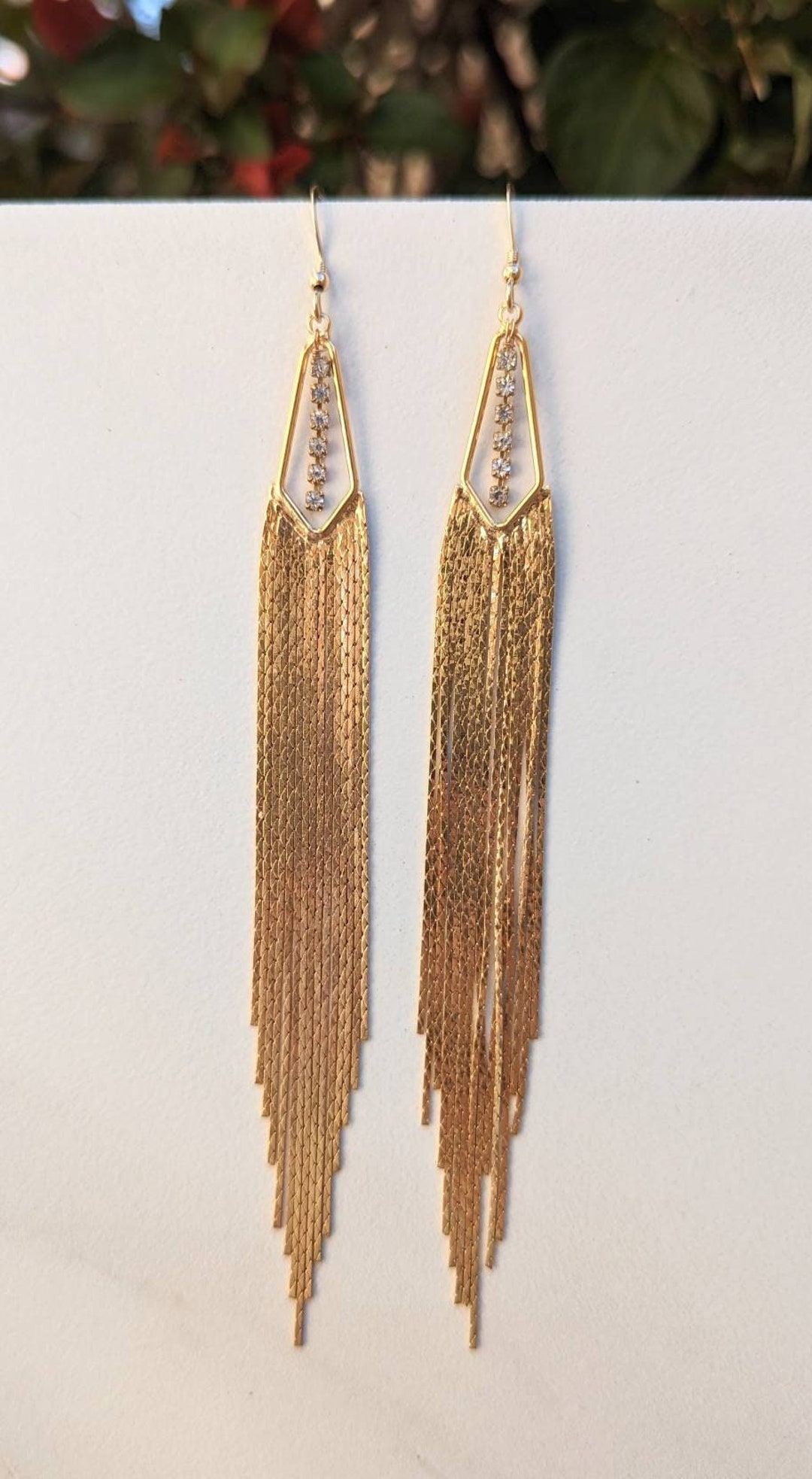 Long Tassel Earrings Fringe Boho Jewelry for Women Waterdrop Sleek