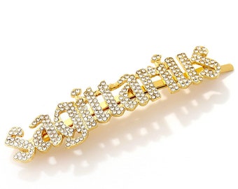 Sagittarius Bobby Pin, Rhinestone Astrology Zodiac Sign Gold  display picture 1