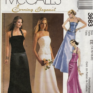 Sewing Pattern McCalls 3683 Women&#39;s Lined Tops and Skirt, Size 14,16,18,20, Uncut