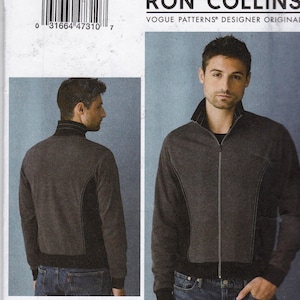 Sewing Pattern Vogue V9290 Men&#39;s Jacket, Fitted Jacket with Collar - Size 34-36-38 Uncut