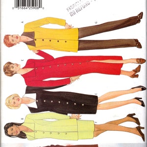 Schnittmuster Butterick 5117 Damenkleid, Top, Rock & Hose, Gr. 8,10,12, Uncut