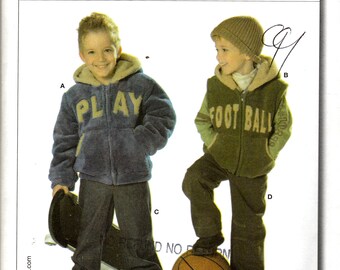 Sewing Pattern Burda 9621 Boys' Hoodie & Pants, Size 3-8, Uncut