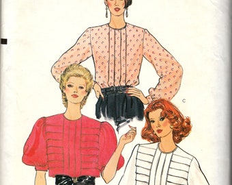 Sewing Pattern Vogue 8620 Womens' Blouses, Size 14, Uncut