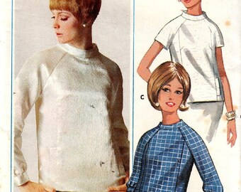 Wzorzec do szycia Butterick 4560 Vintage damska bluzka, rozmiar 14, nieobcięta