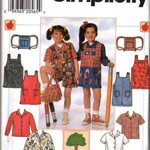 Sewing Pattern Simplicity 7734 Children&#39;s Outfits & Bag, Size 5-8, Uncut