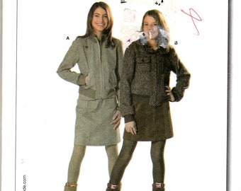 Sewing Pattern Burda 9666 Young Womens' Jacket, Size 7-12, Uncut
