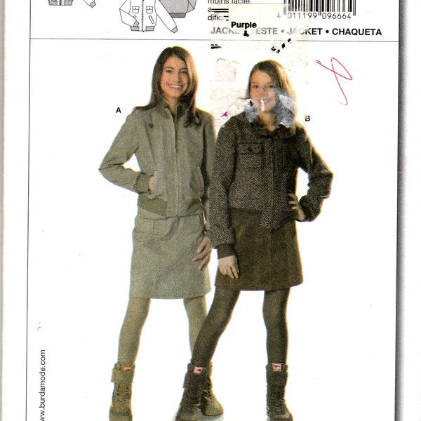 Schnittmuster Burda 9666 Junge Damen Jacke, Größe 7-12, Uncut